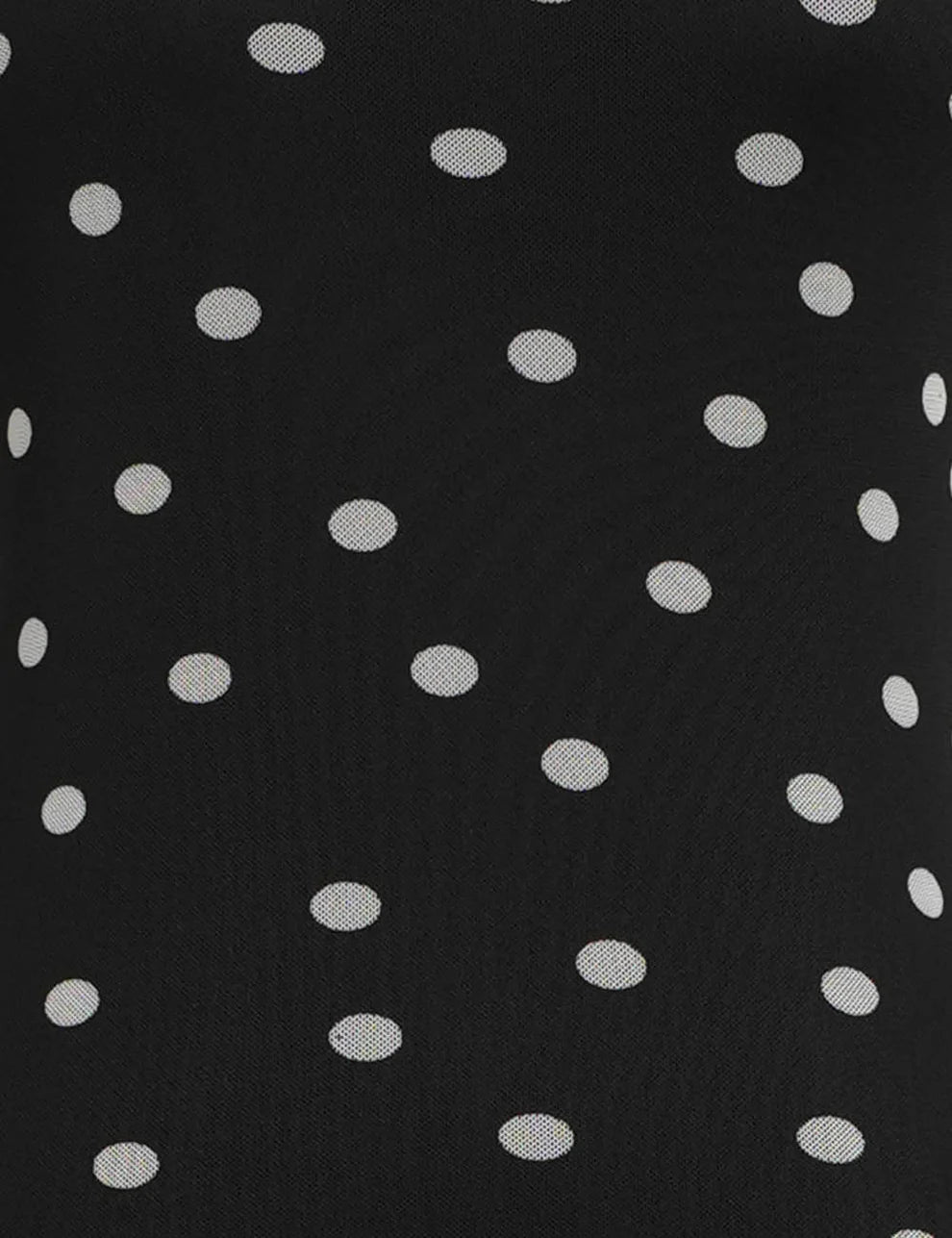 Ladies Polka Dot Slip Lining Sheer Mesh Maxi Dress