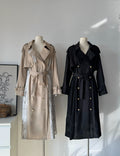 Ladies Lace Paneled Trench Coat