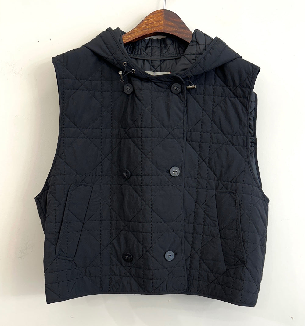 Ladies Quilted Hooded Sleeveless Vest