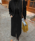 Ladies Fleece Lined Fleece Sweatshirt + Maxi Skirt Set