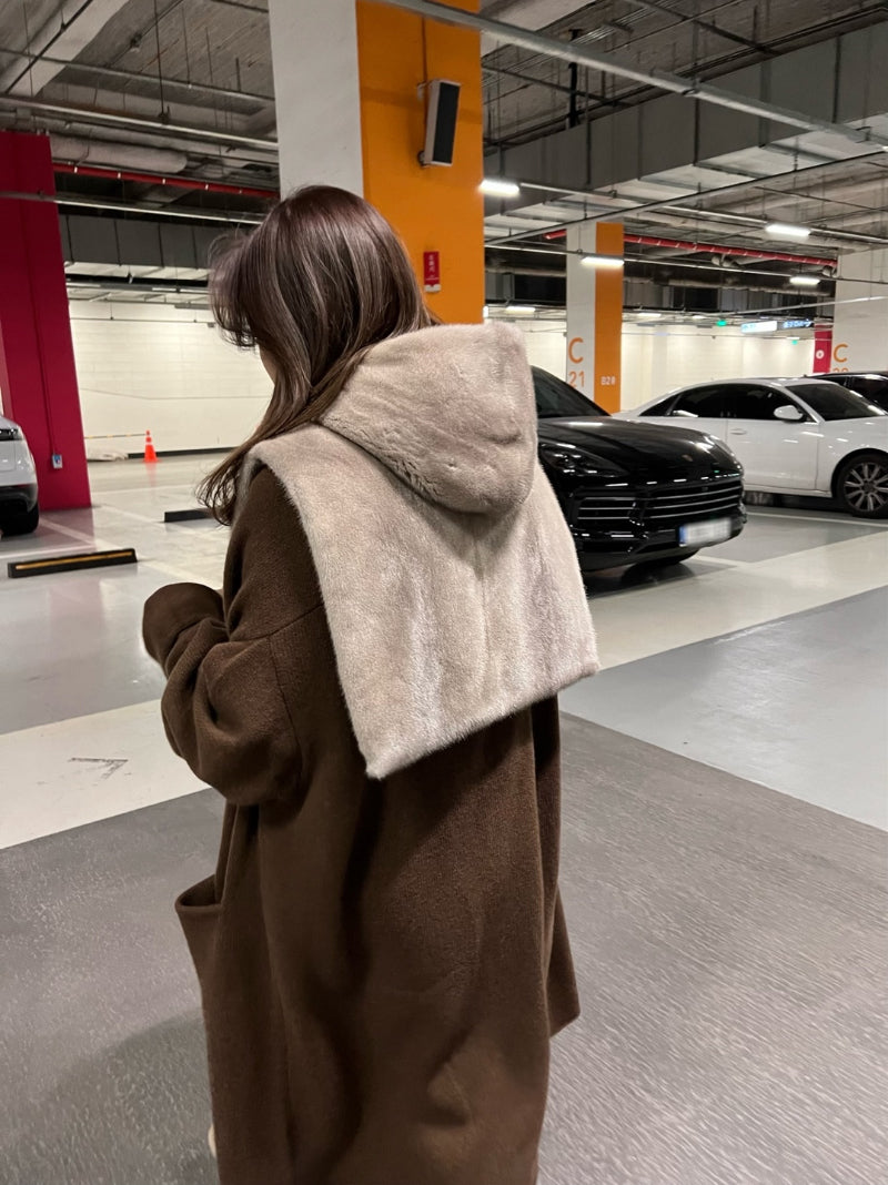 Ladies Faux Fur Hooded Sleeveless Vest