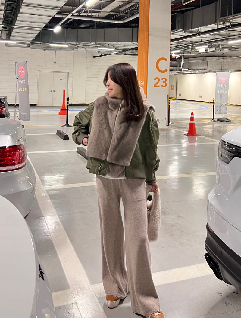 Ladies Faux Fur Hooded Sleeveless Vest