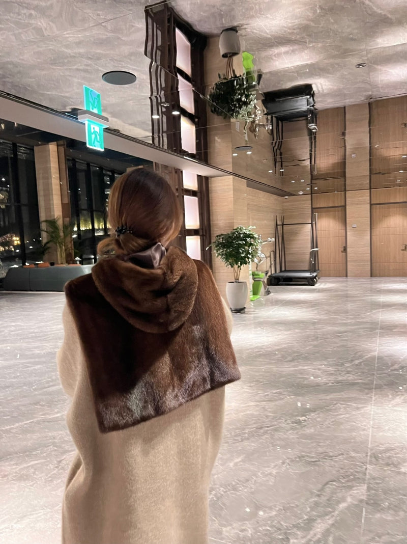 Ladies Faux Fur Hooded Sleeveless Vest