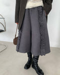 Women's Ruffled Wide-Leg Culottes