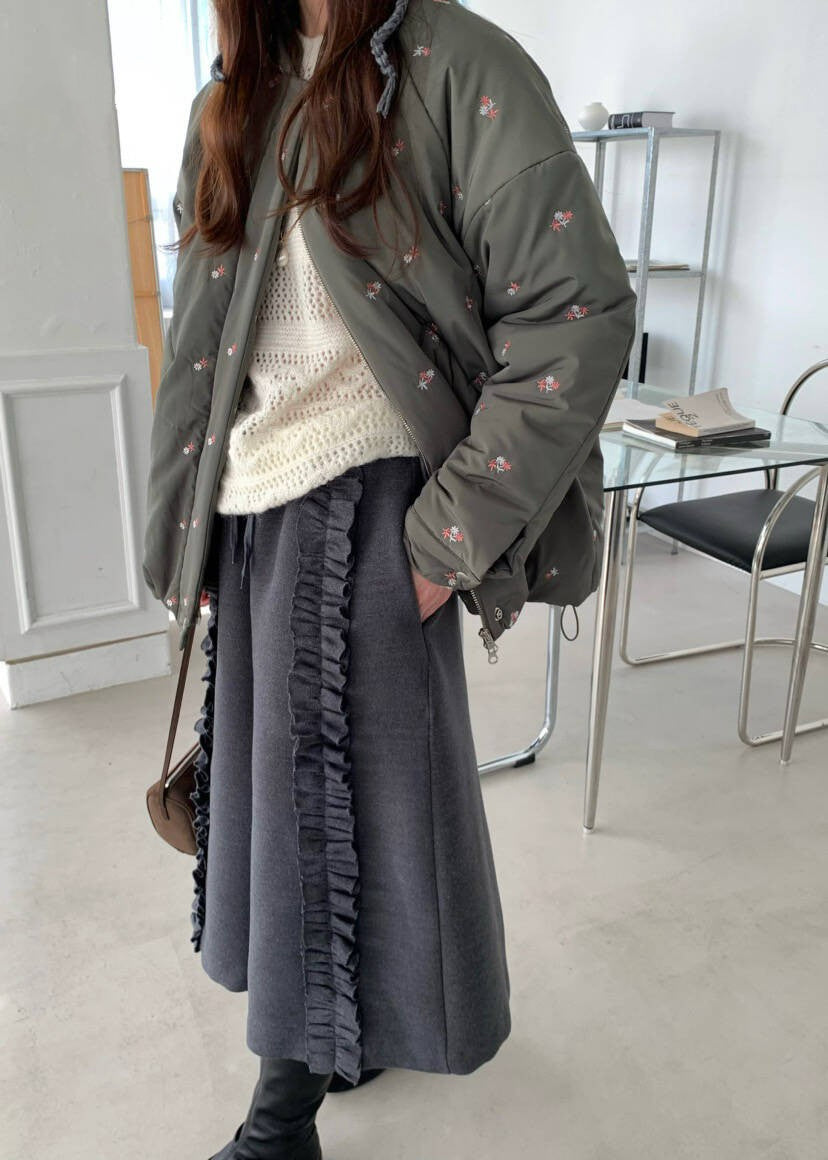 Women's Ruffled Wide-Leg Culottes