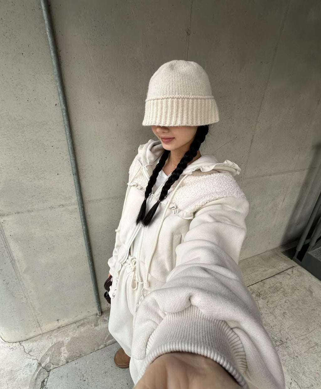 Women's Brushed Fleece Loungewear Set (Hooded Jacket + Wide-Leg Pants)