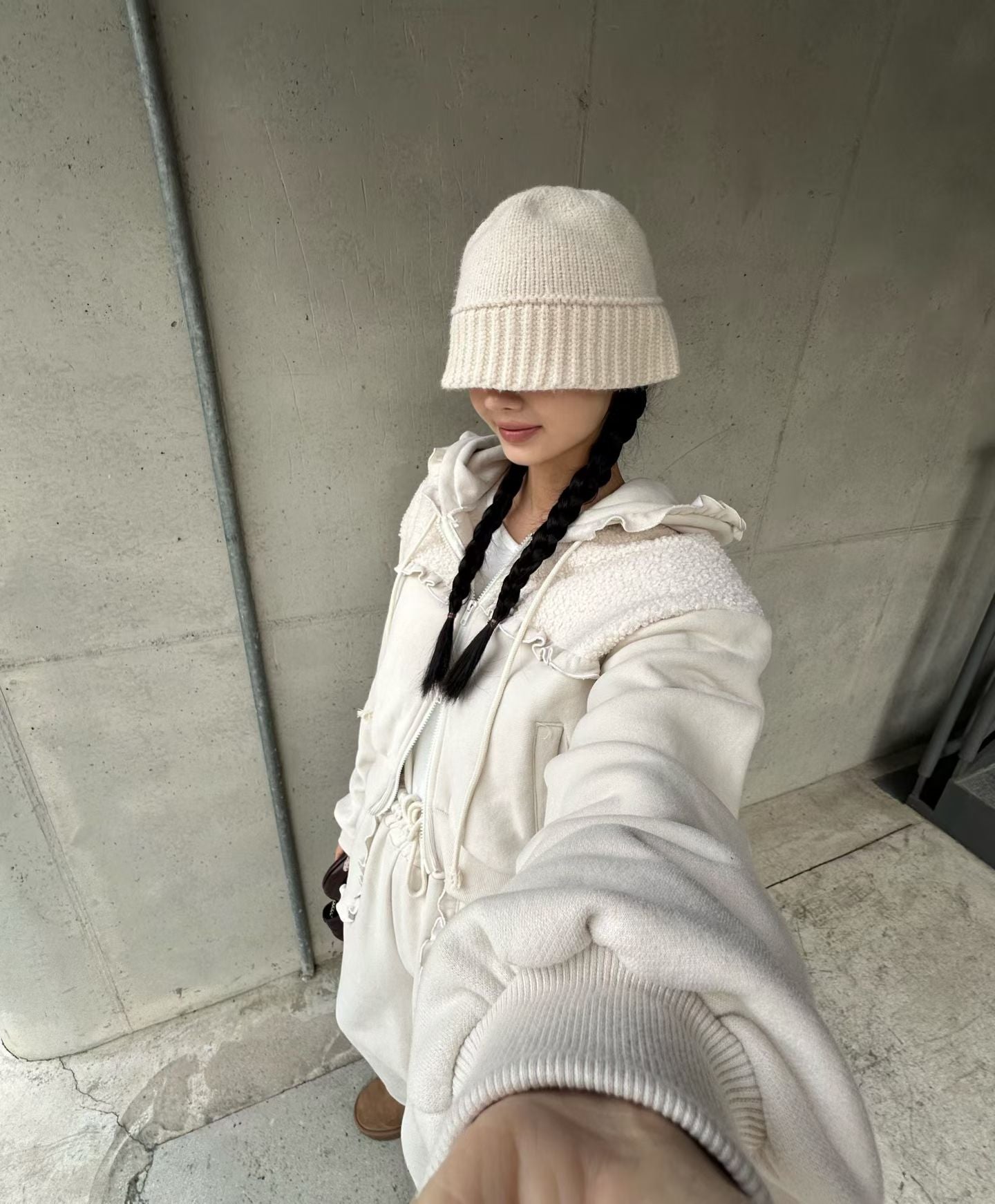 Women's Brushed Fleece Loungewear Set (Hooded Jacket + Wide-Leg Pants)