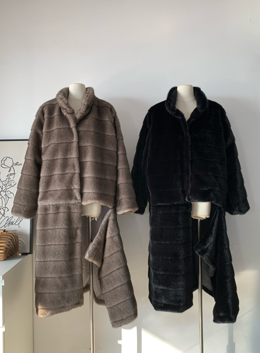 Women's Detachable Hem Faux Mink Fur