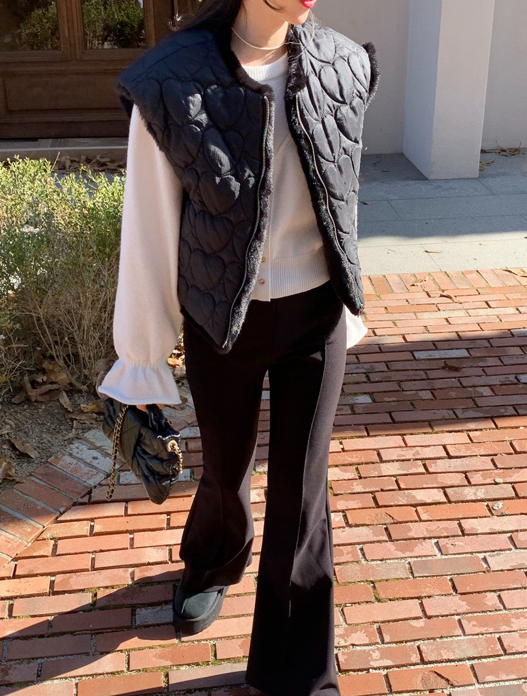 Women's Reversible Quilted & Faux Fur Vest