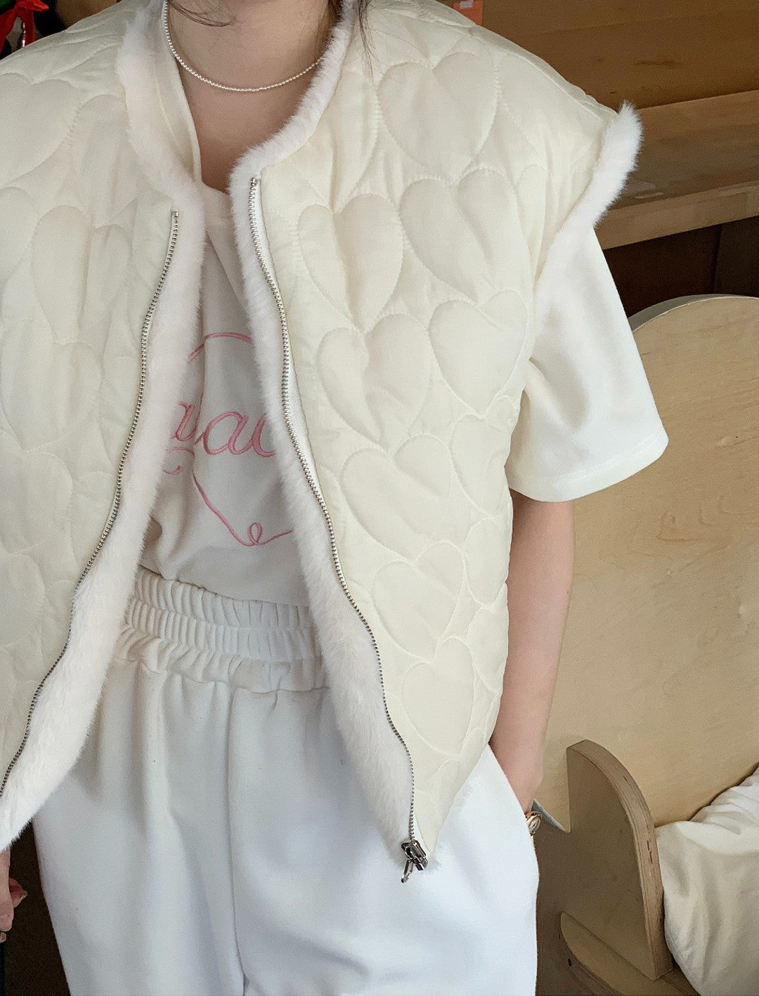 Women's Reversible Quilted & Faux Fur Vest