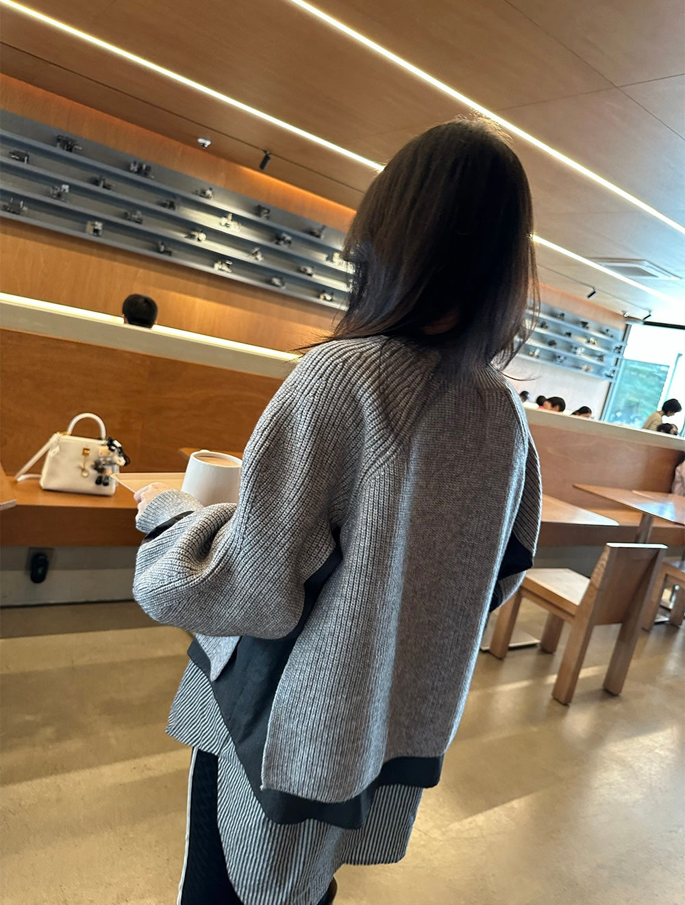 Women's Layered Knit & Shirt Hybrid Sweater