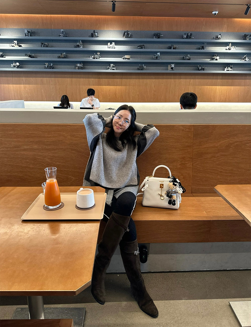 Women's Layered Knit & Shirt Hybrid Sweater