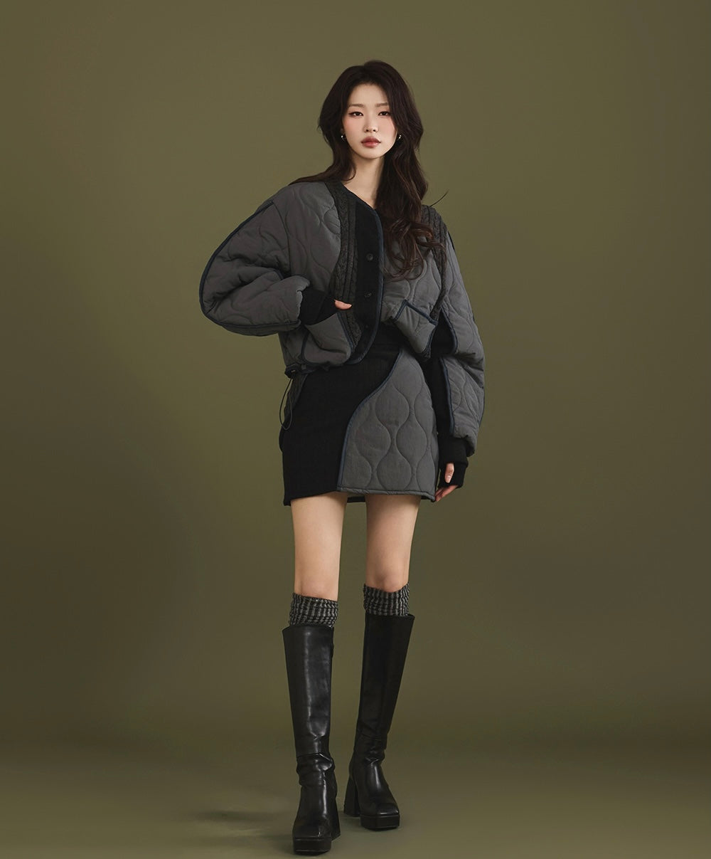 Women's Quilted Padded 2-Piece Set