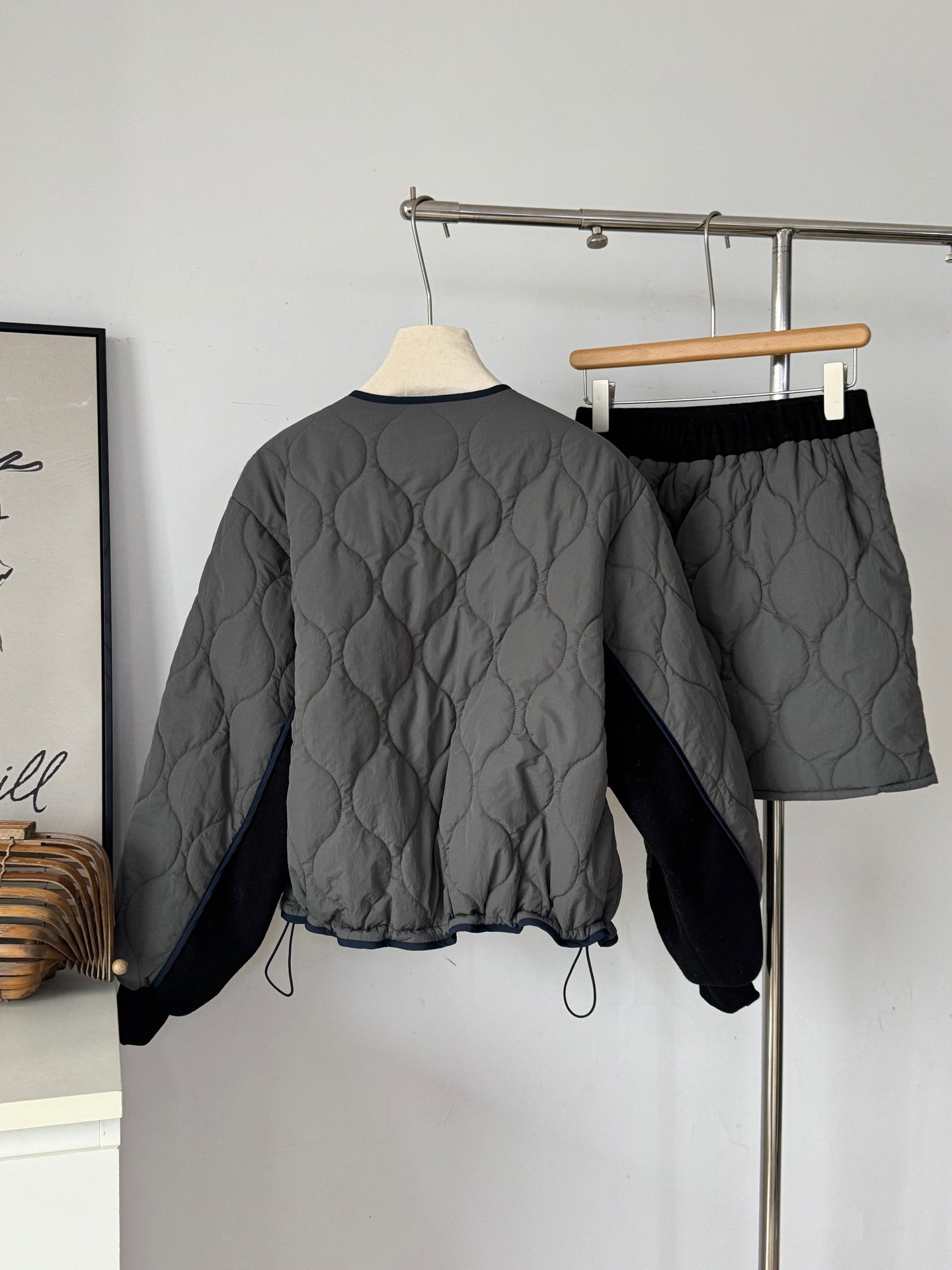 Women's Quilted Padded 2-Piece Set
