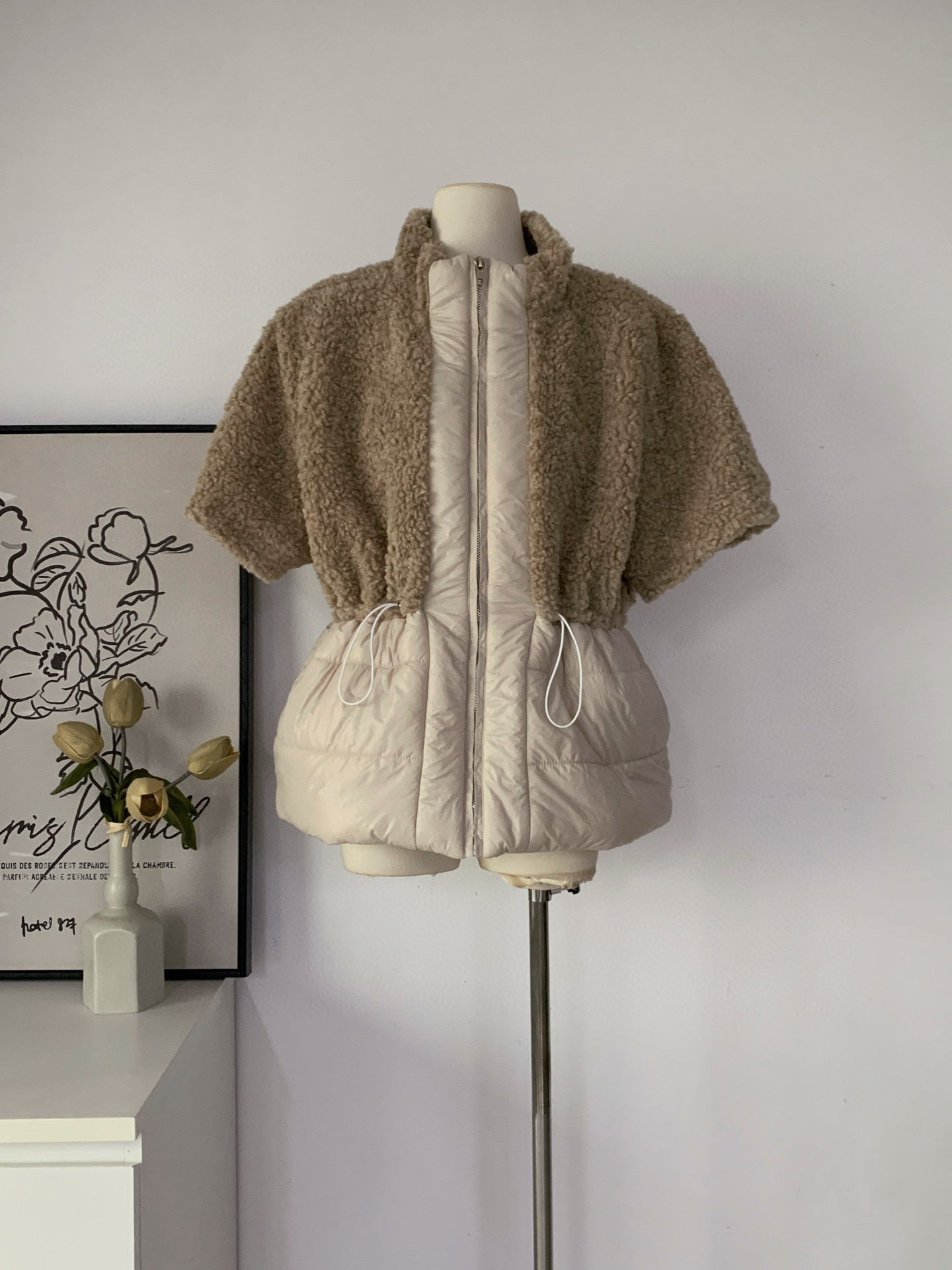 Women's Teddy Fleece & Quilted Padded Hybrid Gilet