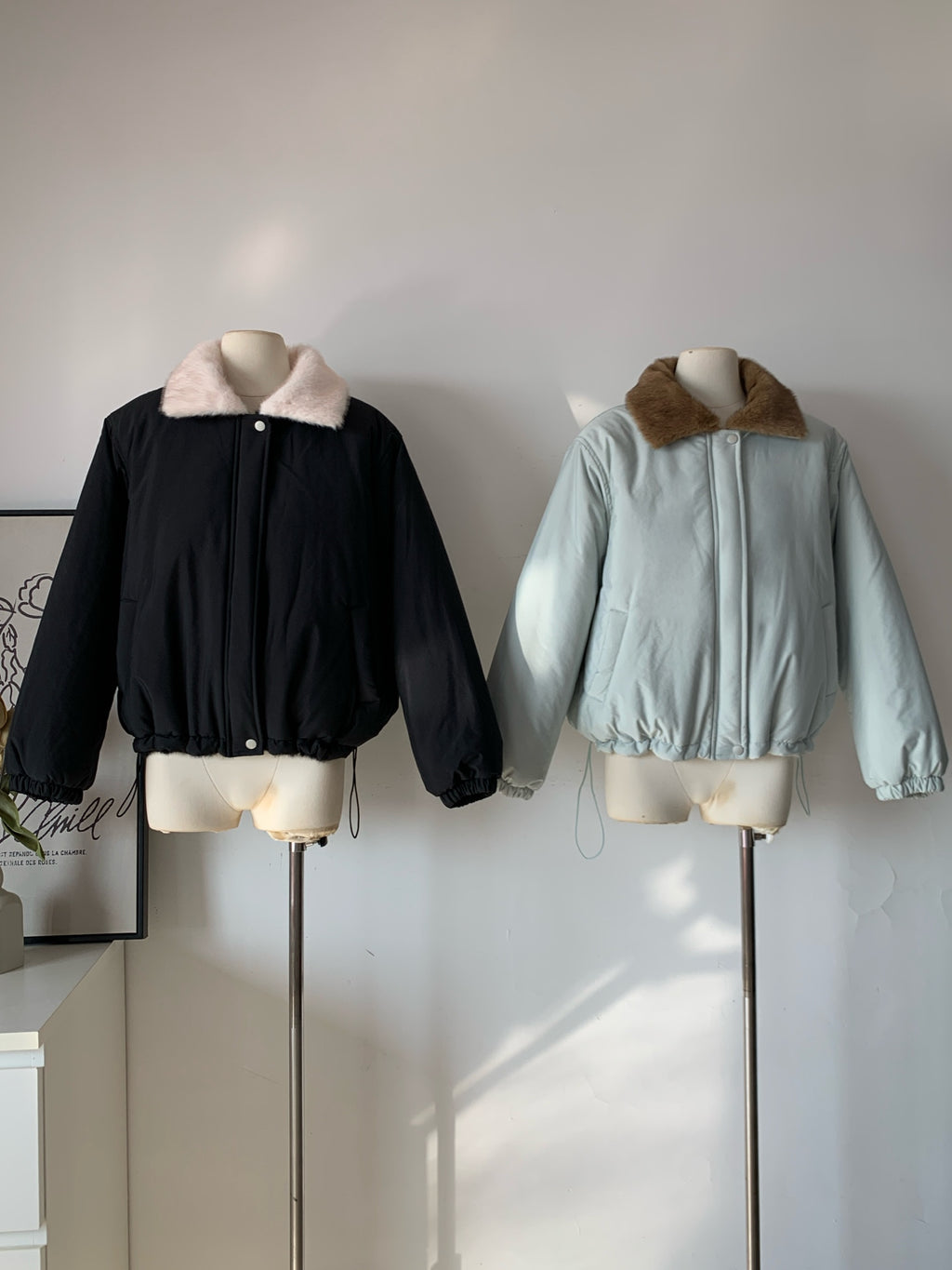 Women's Reversible Faux Fur & Quilted Padded Bomber Jacket