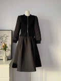 Women's Knit & Quilted Padded 2-Piece Dress Set