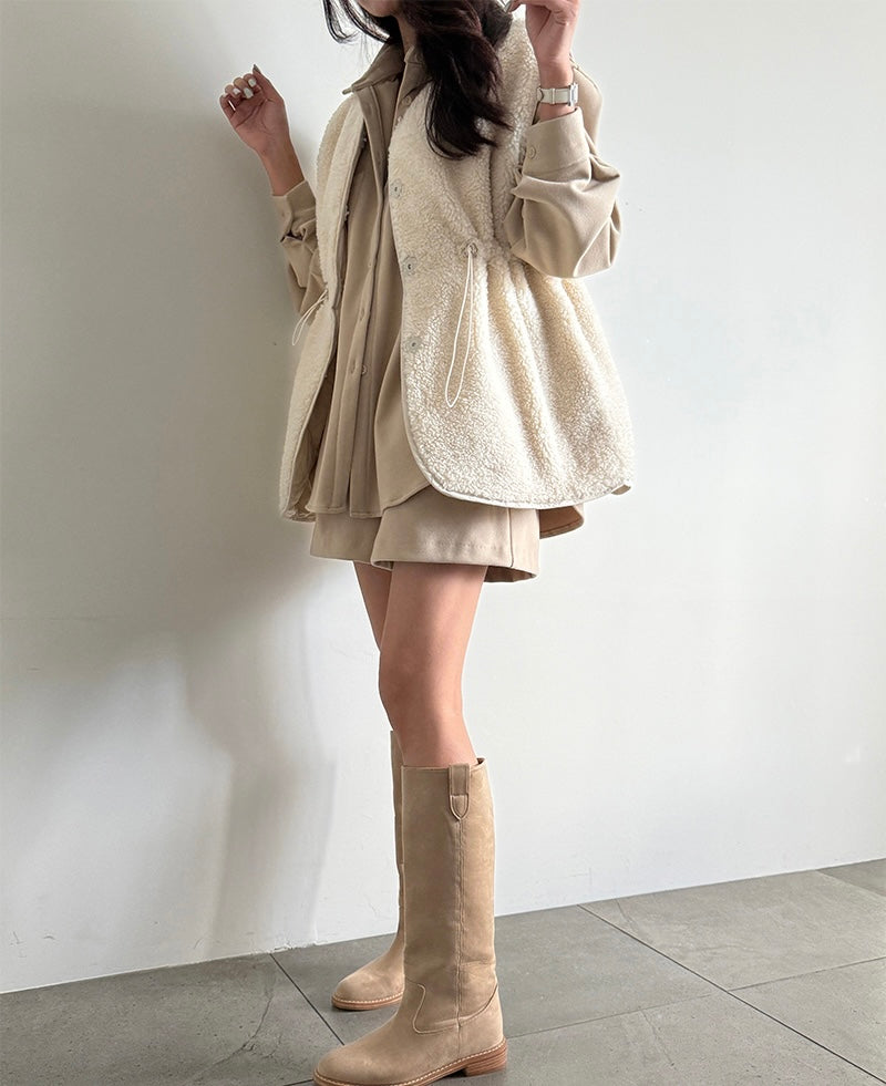 Women's Reversible Sherpa & Quilted Gilet Vest