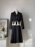 Women's Deconstructed Ruffle Trim Blazer Three-Piece Set